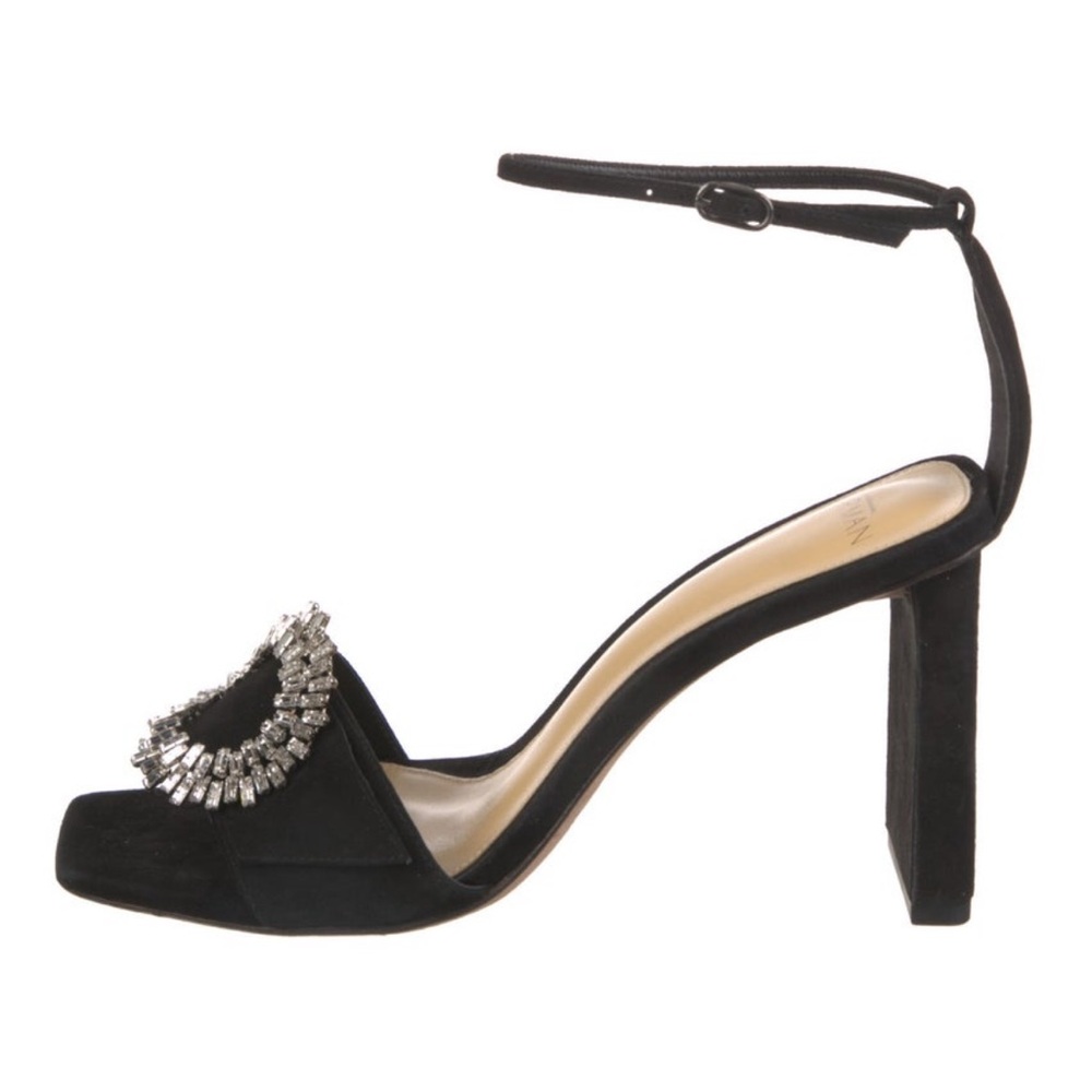 Alexandre Birman Elegant Black Women's Heels with Crystal Embellishment